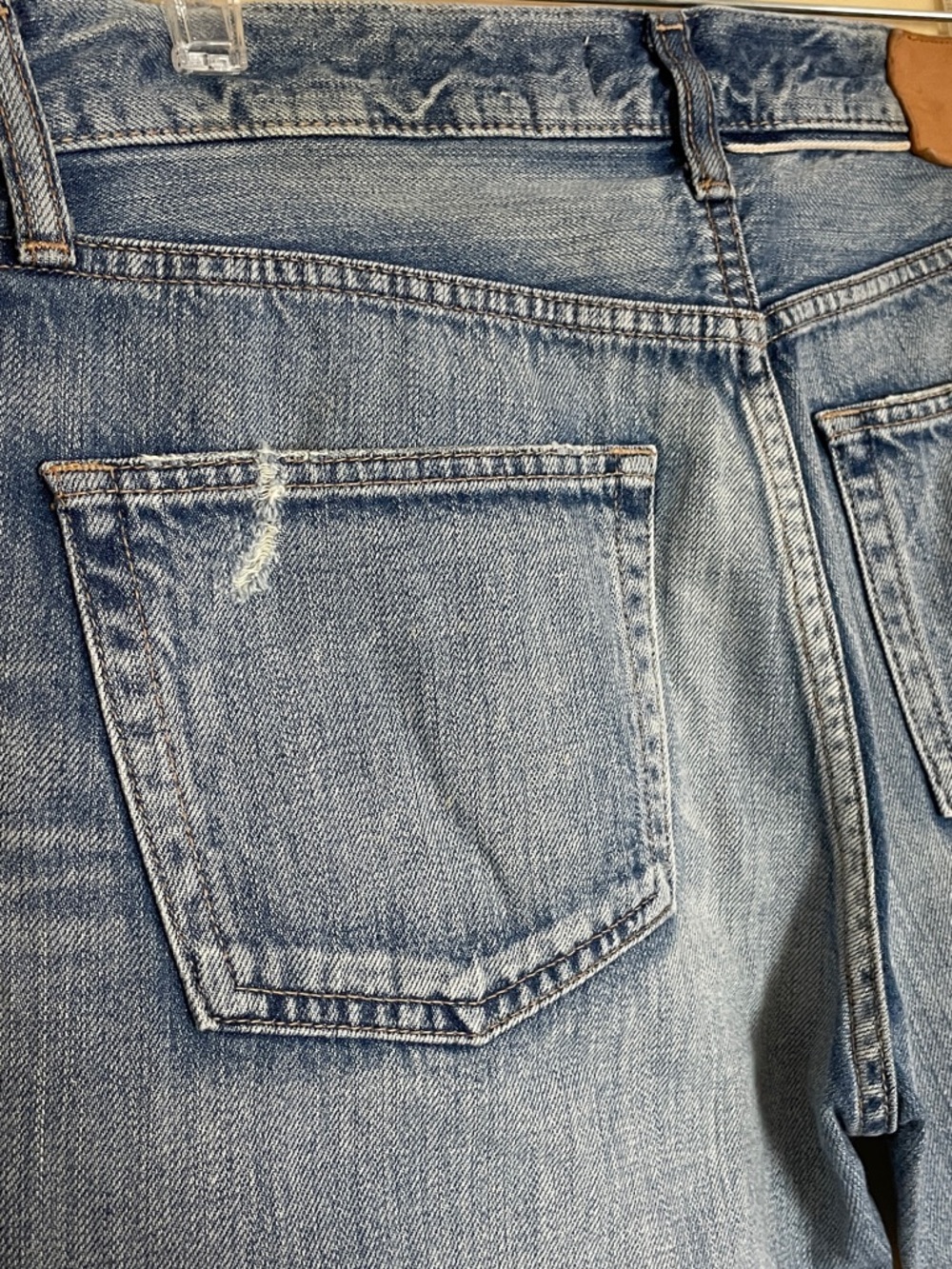 Moussy Vintage Selvedge Jeans Women's 28 Button Fly Straight Leg Distressed - Picture 11 of 16